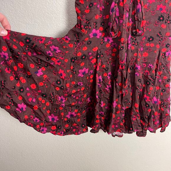 Free People It Takes Two Wrap Dress in Plum Size Small - Picture 4 of 11